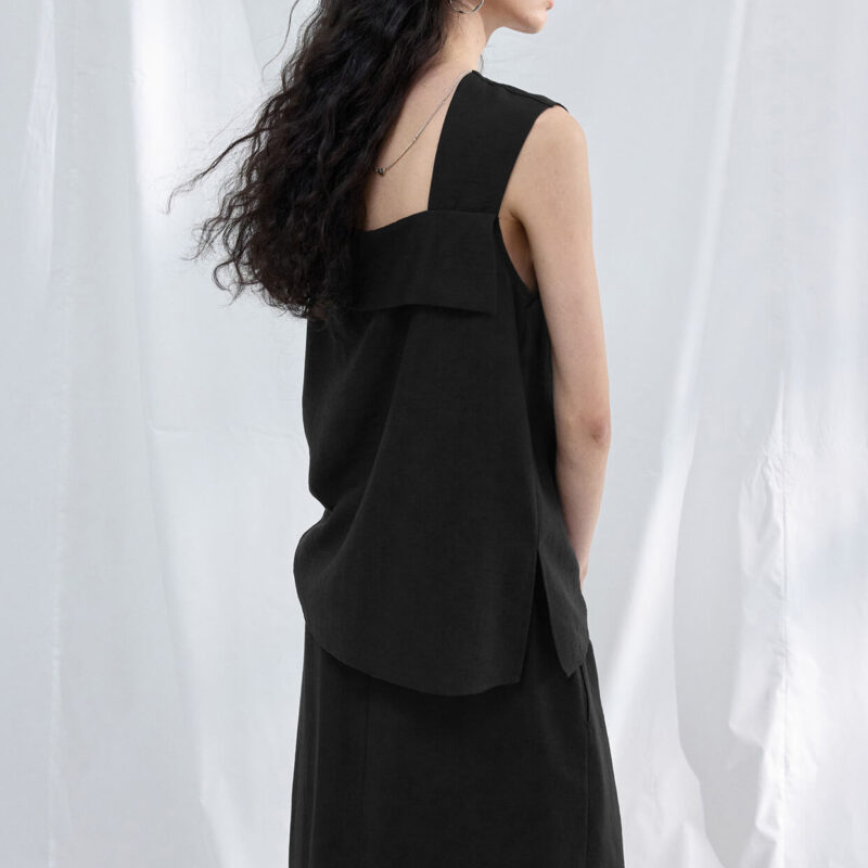 Tencel Linen Irregular Reversible Sleeveless Top 15