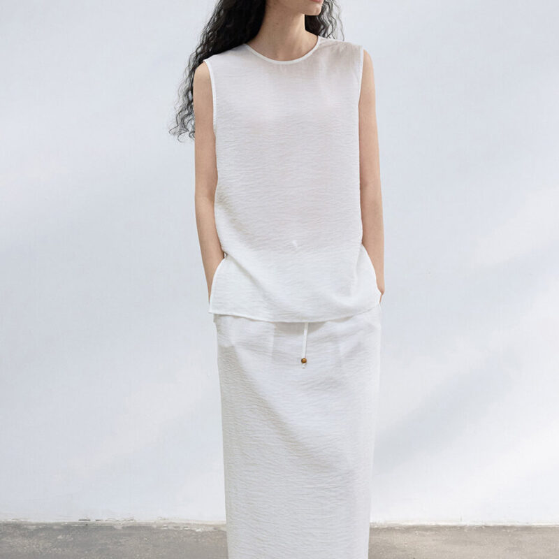 Tencel Linen Irregular Reversible Sleeveless Top 4
