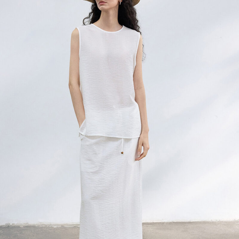 Tencel Linen Irregular Reversible Sleeveless Top 5
