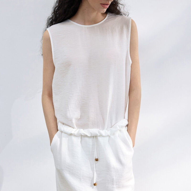Tencel Linen Irregular Reversible Sleeveless Top 7