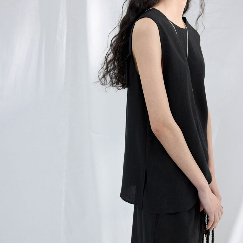 Tencel Linen Irregular Reversible Sleeveless Top 9