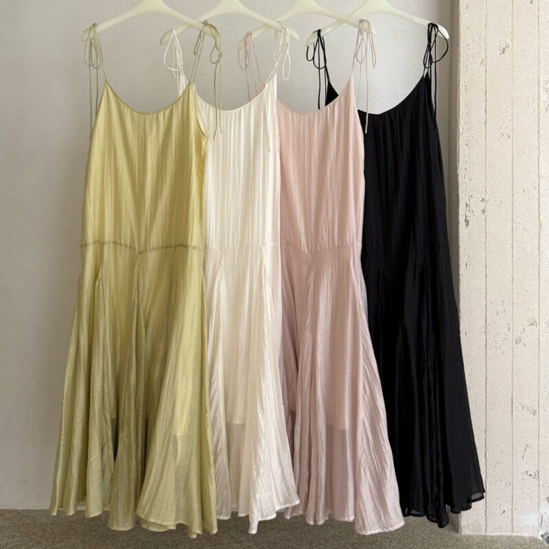 Tencel Linen Pleated Textured Dress 3