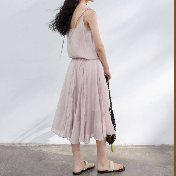 Tencel Linen Pleated Textured Dress 6
