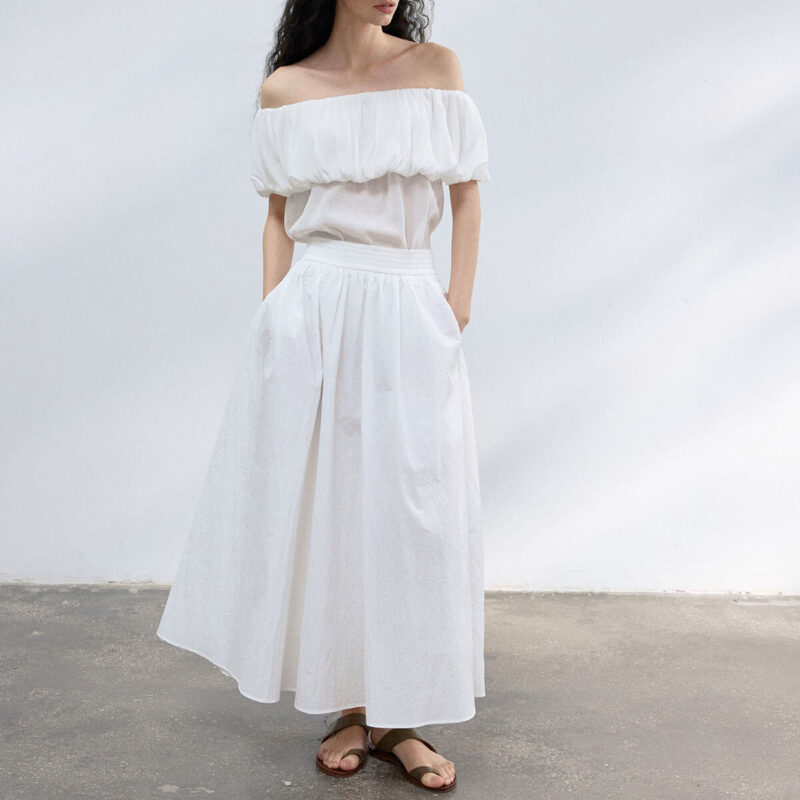 Tencel Off shoulder Textured Top 3