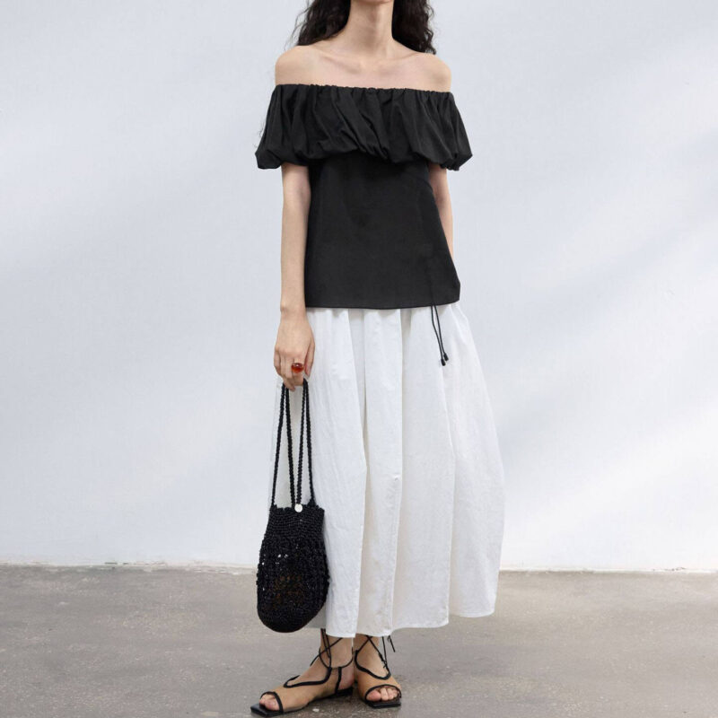 Tencel Off shoulder Textured Top 5