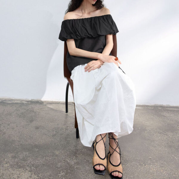 Tencel Off shoulder Textured Top 7