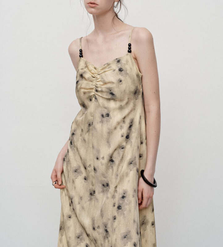 Tencel Ombre Floral Printed Sling Dress