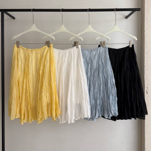Tencel Pleated A line Skirt 4