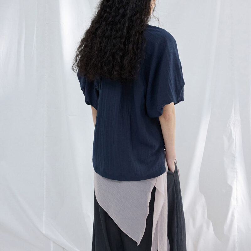 Tencel Puff Sleeve Textured Top 10