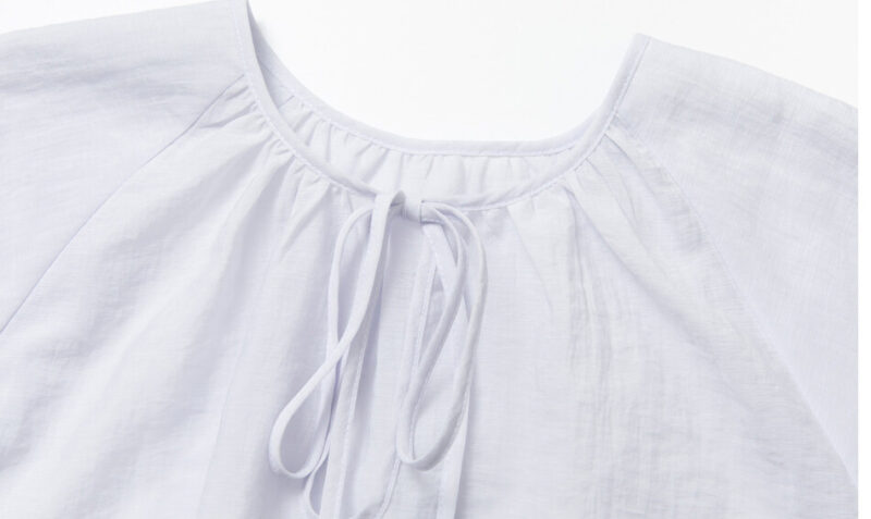 Tencel Puff Sleeve Textured Top 14