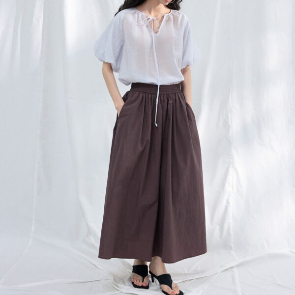 Tencel Puff Sleeve Textured Top 4