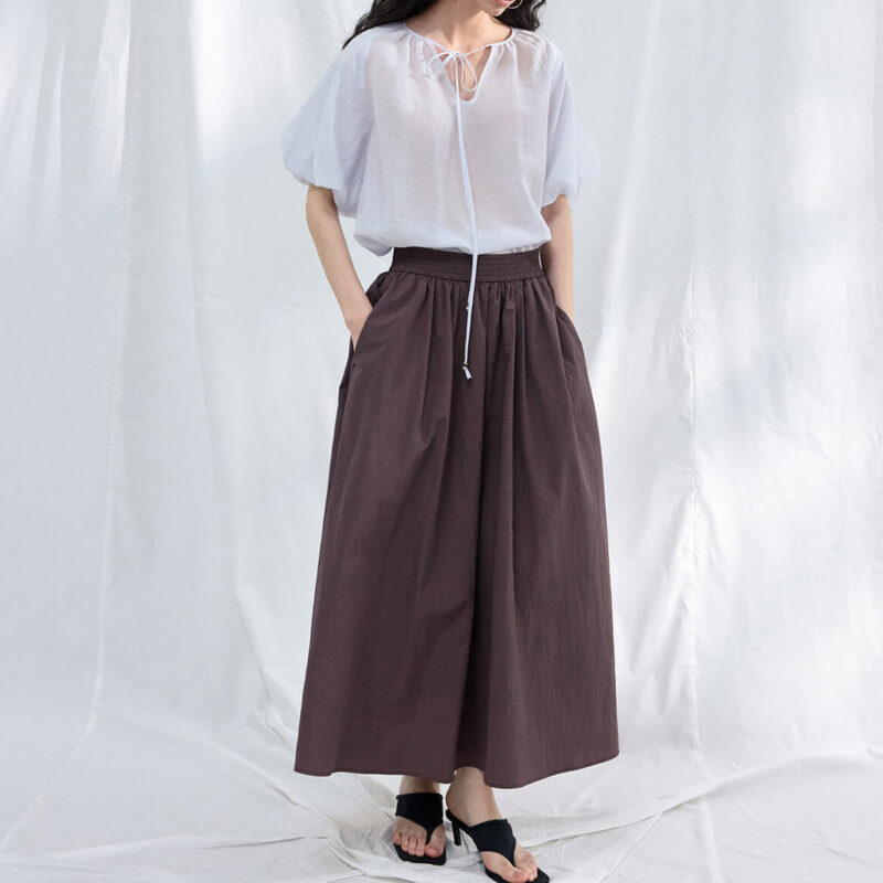 Tencel Puff Sleeve Textured Top 4