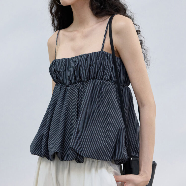Tencel Striped Bandeau Vest