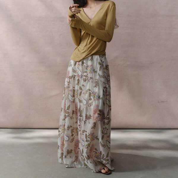 Tencel embroidered tulle skirt 4