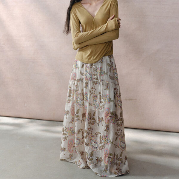 Tencel embroidered tulle skirt 6