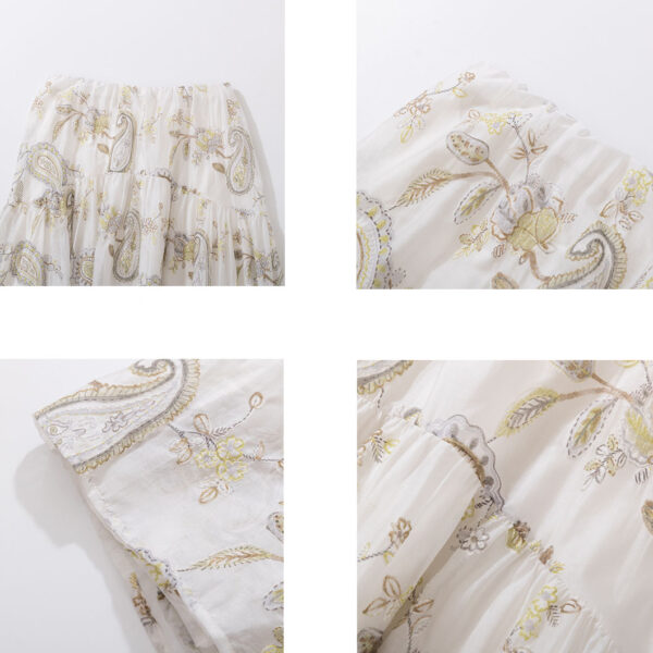 Tencel embroidered tulle skirt7