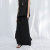 Tencel linen back slit long skirt 3