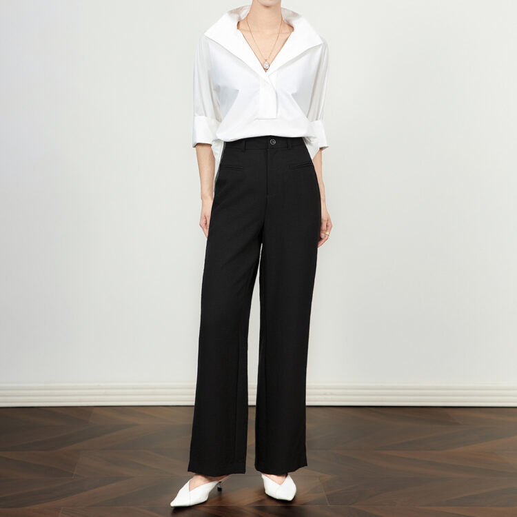 Thin commuter casual straight wide-leg pants