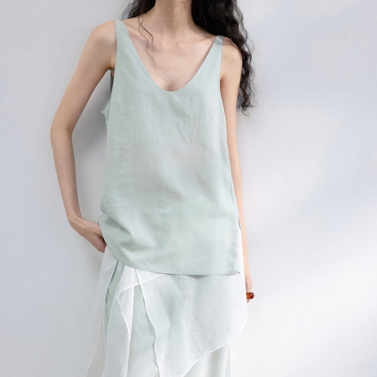 U-neck Tencel Sand-washed Texture Camisole