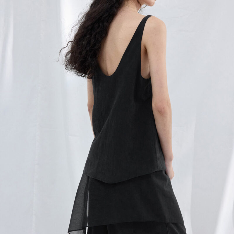 U neck Tencel sand washed texture camisole 12