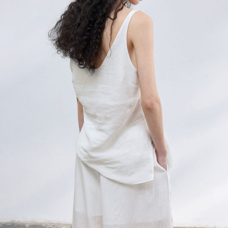 U neck Tencel sand washed texture camisole 8
