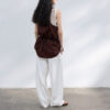 U neck Workwear Drawstring Wrinkled Vest 3