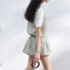 U neck Workwear Drawstring Wrinkled Vest 7
