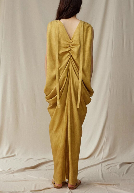 V Neck Tencel Ombre Crinkle Dress 3