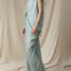 V Neck Tencel Ombre Crinkle Dress 9