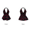 V neck Ruffled Backless Top 2