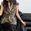 V neck Ruffled Backless Top 4
