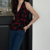 V neck Ruffled Backless Top 5