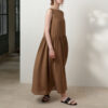 Vacation-style Back Tie Sleeveless Dress