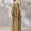 Vacation-style Tencel Pleated Sling Vest