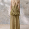 Vacation-style Tencel Pleated Sling Vest