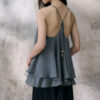 Vacation-style Tencel Pleated Sling Vest