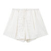 Vertical Striped Linen Shorts 2