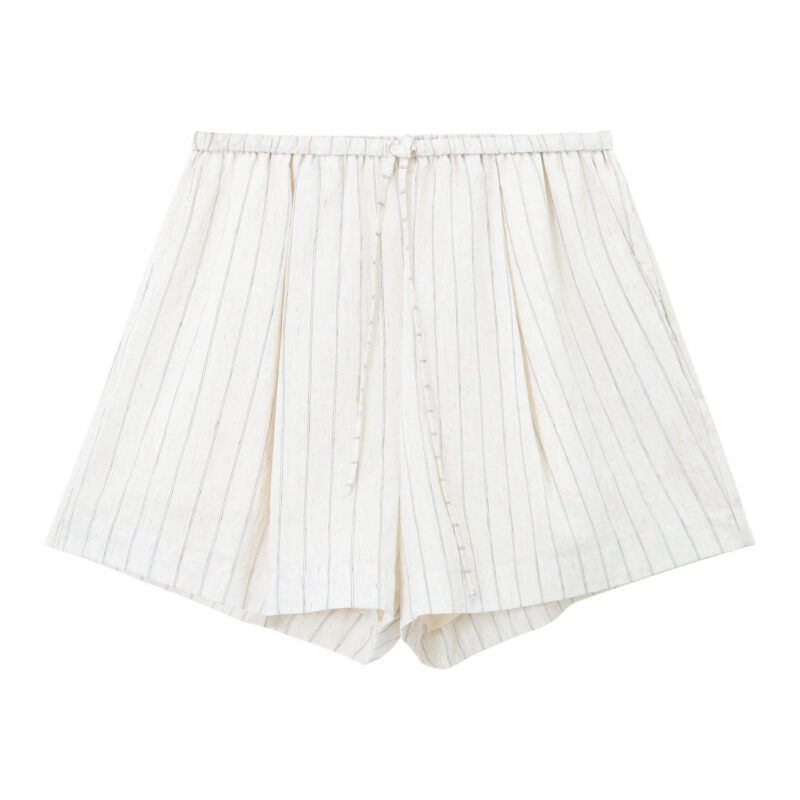 Vertical Striped Linen Shorts 2