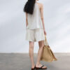 Vertical Striped Linen Shorts 3