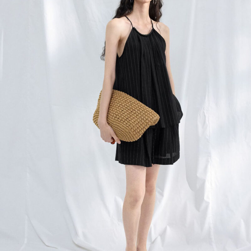 Vertical Striped Linen Shorts 6