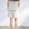 Vertical Striped Linen Shorts 8