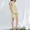 Vertical Striped Linen Shorts 9