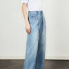 Vintage Thin Lace up High Rise Straight Leg Wide Leg Jeans 4