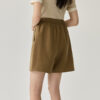 Wheat Silk High Waist Loose Shorts 2