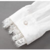 White Lace Lapel Top