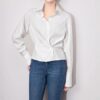 White Lapel Long Sleeve Shirt 10