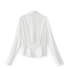 White Lapel Long Sleeve Shirt 8
