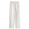 White Linen Loose Straight Wide Leg Pants