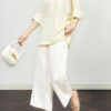 White and Yellow Casual Lapel Shirt 8