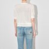 White and black one size cherry embroidered Tencel V neck cardigan 7